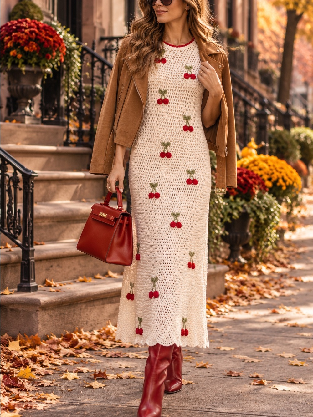 Callahan Flor Cherry Midi dress